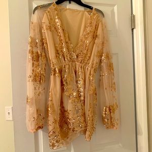 Rose gold Sequin Romper